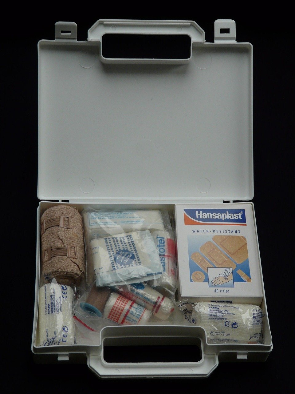 first aid kit, help, suitcase, white, emergency, pavement, first aid, red cross box, container, bandages, first aid bag, sanitary napkins, emergency doctor, ambulance kit, first aid, first aid, first aid, first aid, first aid
